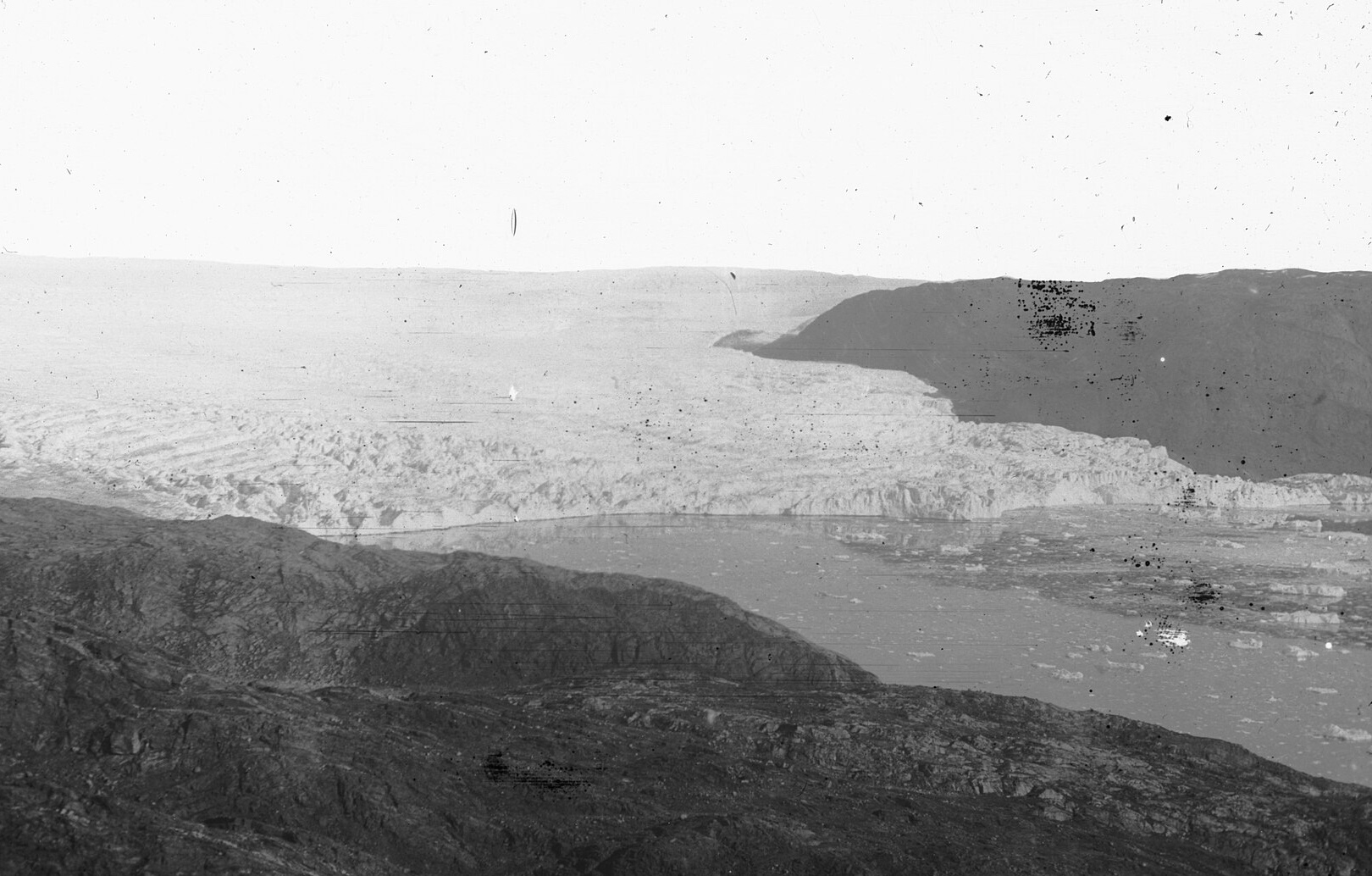 North Cornell Glacier, Greenland, a lantern slide from 1896